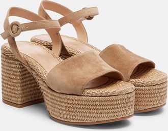 Gianvito Rossi Carol suede espadrille wedges