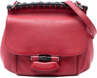 Gucci Pre-owned Gucci Medium Leather Bamboo Nouveau Fringe Crossbody Ladies 0525040 347101