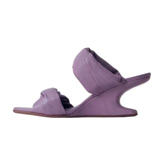 Rick Owens Heeled Mules, female, Purple, Size: 6 US Cantilever 8 Twisted Sandals