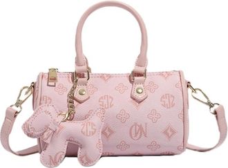 Generic Womens Fashion Hand-held Boston Bag Versatile Shoulder Crossbody Bag(Pink,A)