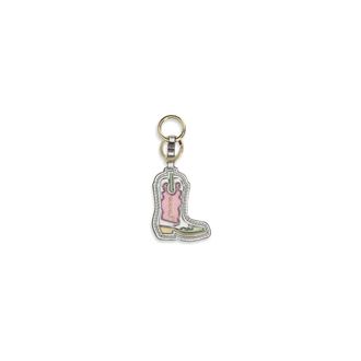 Ganni Accessoires, Dames, Grijs, ONE Size, Polyethyleen Sleutelhanger