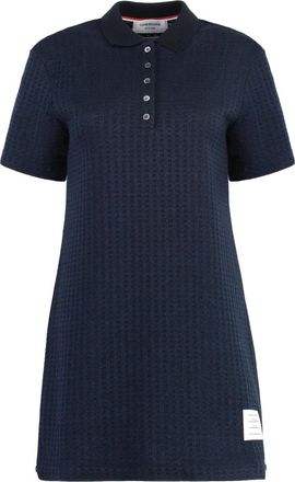 Thom Browne Cotton Mini Jurk - Dames - Korte kleedjes - Blauw - M - Katoen - Kleedjes