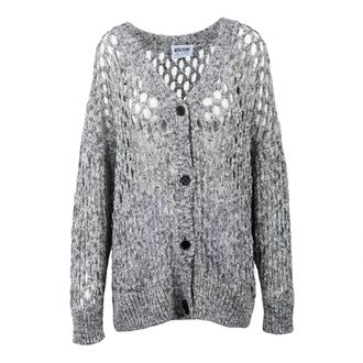 Moschino Cardigan Traforato - Dames - Vesten - Grijs - S - Katoen - Truien & Vesten