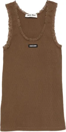 Miu Miu Lace-trim Tank Top