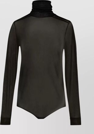 Maison Margiela sheer long-sleeved fitted bodysuit