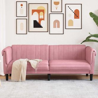 vidaXL Vidaxl - Sof&aacute; De 3 Plazas Terciopelo Rosa