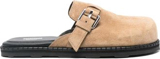 Moschino Mules in pelle scamosciata - Toni neutri