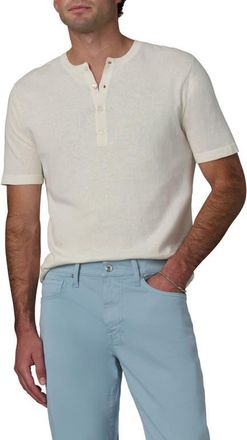Joe's Short Sleeve Cotton Blend Henley in Egret at Nordstrom, Size Xx-Large