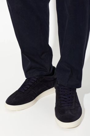 Kiton Suede Sports Shoes, Mens, Navy Blue