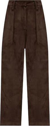 Brunello Cucinelli suede trousers - Brown