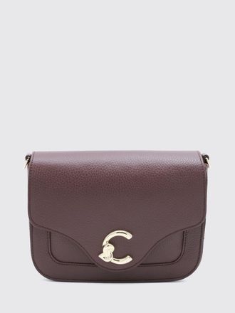 Coccinelle C-Me Mini Pebbled Leather Crossbody Bag with Flap Closure