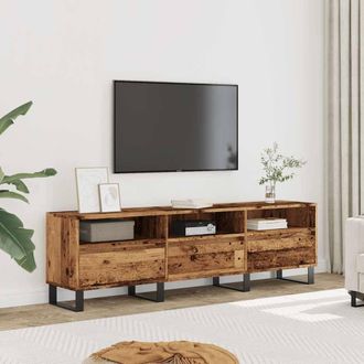 Berkfield Home TV Cabinet Old Wood 150x30x44.5 cm Engineered Wood in Brown