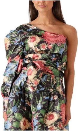 Mes Demoiselles... Groene Rita Top Stijlvol en veelzijdig - Dames - Blouses - Veelkleurig - L - Overhemden