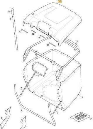 STIGA Sports Tapa Bolsa Amarilla 122410 Mp 84/98 Original Stiga - 325110439/2