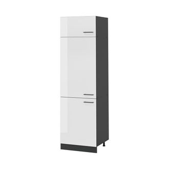 Vicco Armario Alto R-line, Blanco Alto Brillo/antracita, 60 Cm, Vicco