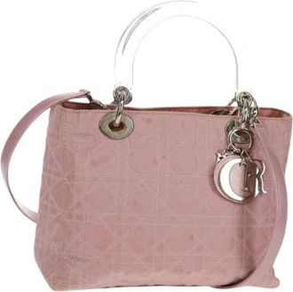 Dior Pre-owned Handbags, female, Pink, Size: ONE SIZE Pre-owned Nylon Hand Bag