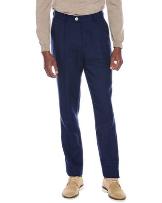 Brunello Cucinelli Leisure Fit Linen & Wool-Blend Pant