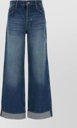 Mother wide-leg denim trousers five pocket style