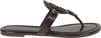 Tory Burch Miller Sandal - Dames - Slippers - Bruin - 36 1/2 EU - Leer - Schoenen