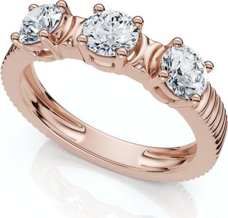 Pompeii3 3/4Ct Jade Diamond Wedding Stackable Ring 14k Gold or Platinum Lab Grown