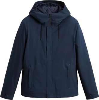 Woolrich Jassen, Heren, Blauw, 2Xl, Leer, 3-in-1 Crestmont Jacket