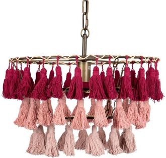 Adda Home Lampara Techo Borlas 3 Colores 45x45x146 Cm Cm