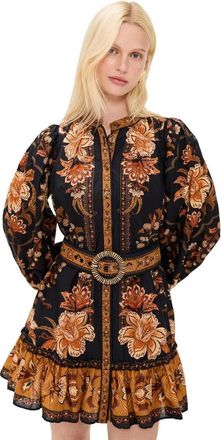 Farm Rio Womens Majestic Garden Black Mini Dress