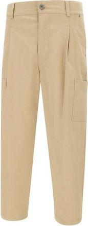 Dr&ocirc;le de Monsieur Cropped Twill Broek - Heren - Straight fit broeken - Beige - S - Katoen - Broeken
