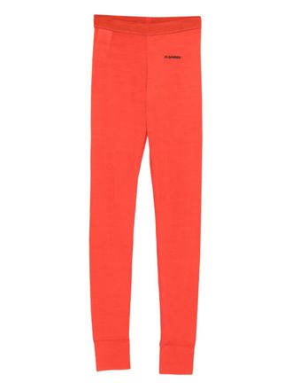 Jil Sander Pantaloni con vita elasticizzata - Rosso