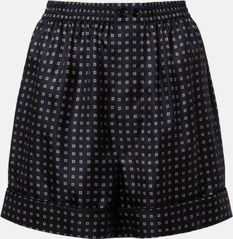 Saint Laurent Printed silk shorts