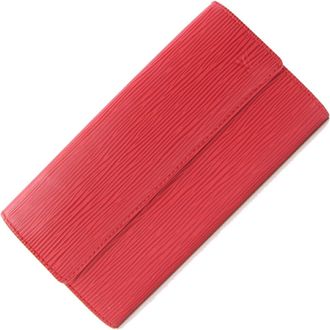 Louis Vuitton Carmine Red Color Epi Leather Long Wallet (Bi-Fold) (Pre-Owned)