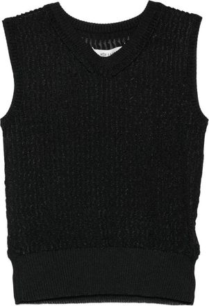 Maison Margiela Sleeveless Tops - Dames - V-hals truien - Zwart - S - Truien & Vesten
