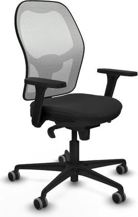 Piqueras y Crespo Piqueras Y Crespo - Jorquera Sincro Malla Blanca Similpiel Negro Brazos 3d Base Nailon Ruedas 65mm Engomada