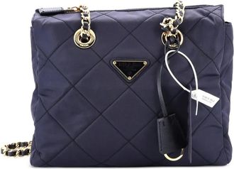 Prada Re-Edition 1995 Chain Quilted Re-Nylon Small tote bag - Blauw