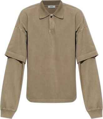 A Gold E Curren Double Sleeve Polo - Heren - Polos - Grijs - L - Katoen - Tops