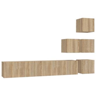 vidaXL Mueble De Pared Para Tv Madera Contrachapada Color Roble Sonoma Vidaxl
