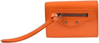 Balenciaga Mini Neo Classic Wallet - Dames - Mini tas - Oranje - ONE Size - Leer - Tassen