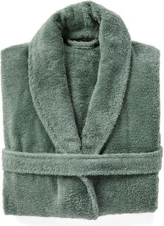 Coyuchi Gender Inclusive Cloud Loom Organic Cotton Robe in Juniper at Nordstrom, Size Large