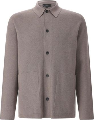 Vince Shirt Jacket - Heren - Vesten - Grijs - L - Truien & Vesten