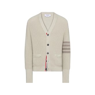 Thom Browne 4-Bar Stripe Pockets Cardigan