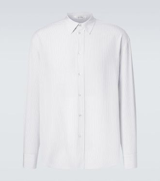 The Row Granada striped silk shirt