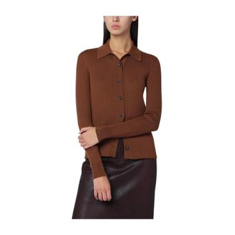 Roberto Collina Cardigans, female, Brown, M, Maglia Cardigan Corto