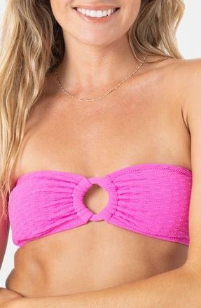 Roxy Haleiwa Bandeau Bikini Top in Bright Pink at Nordstrom Rack, Size X-Large