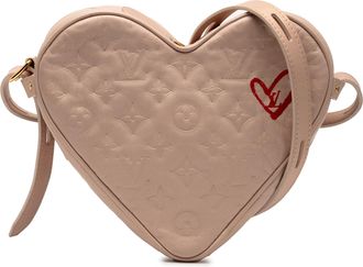 Louis Vuitton Pre-owned Womens Monogram Embossed Lambskin Fall In Love Sac Coeur - Peach Leather - One Size