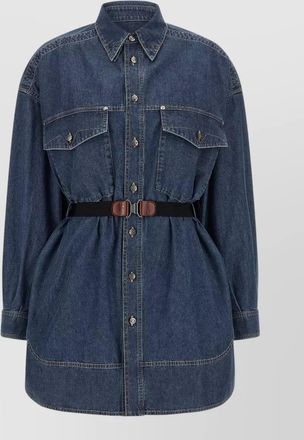 Versace denim mini shirt dress
