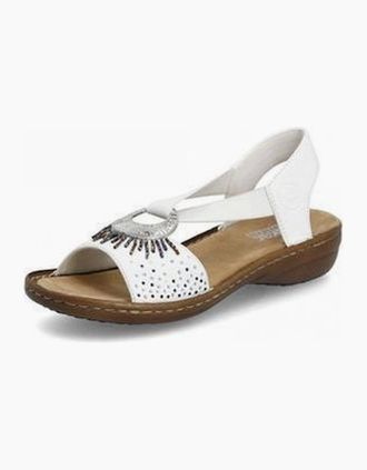 Rieker Womens Rieker 60880-80 ladies sandals in White - Size: 4