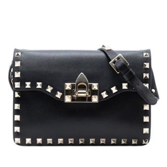 Valentino Pre-owned Valentino Small Leather Rockstud Flap Crossbody Ladies XBMII2729SKR348F