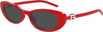 Gucci Ladies Black Oval Sunglasses GG1680S 005
