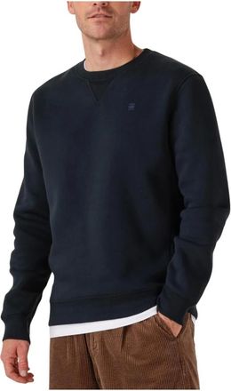 G-Star Blauwe Sweater Premium Core R Stijl - Heren - Sweatshirts - Blauw - 2XL - Katoen - Hoodies & sweatvesten