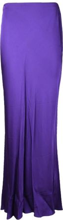 Patrizia Pepe Viscose rok- elegant en stijlvol - Dames - Maxi Rokken - Paars - XL - Rokken